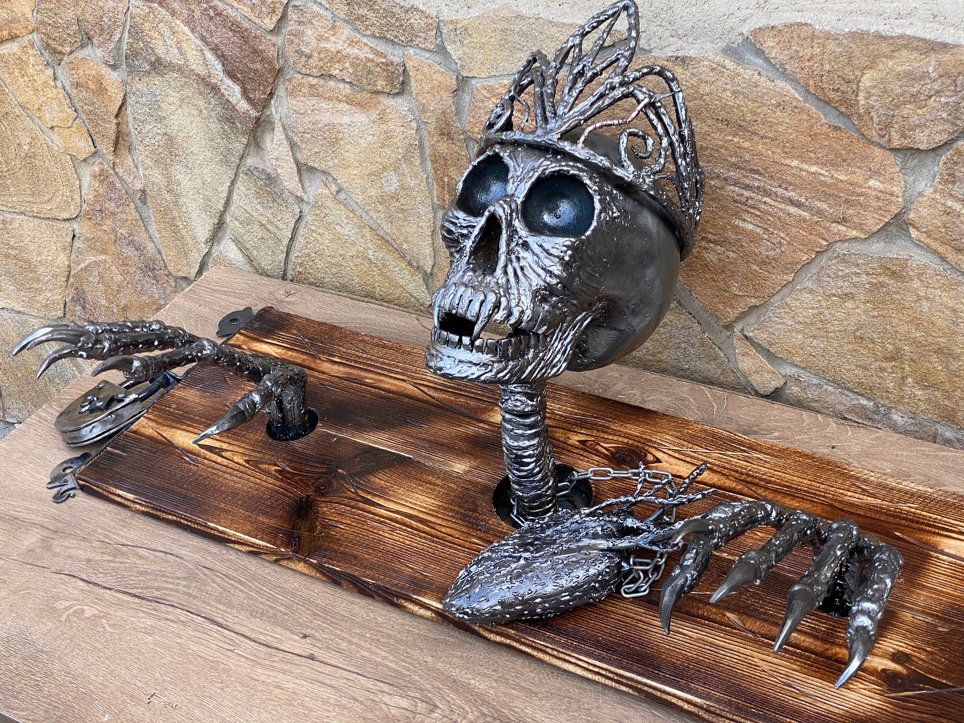 Skeleton, horror gift, grim reaper, horror, Christmas, Halloween, birthday, anniversary, creature, iron gift, scary,skull,zombie,creepy gift