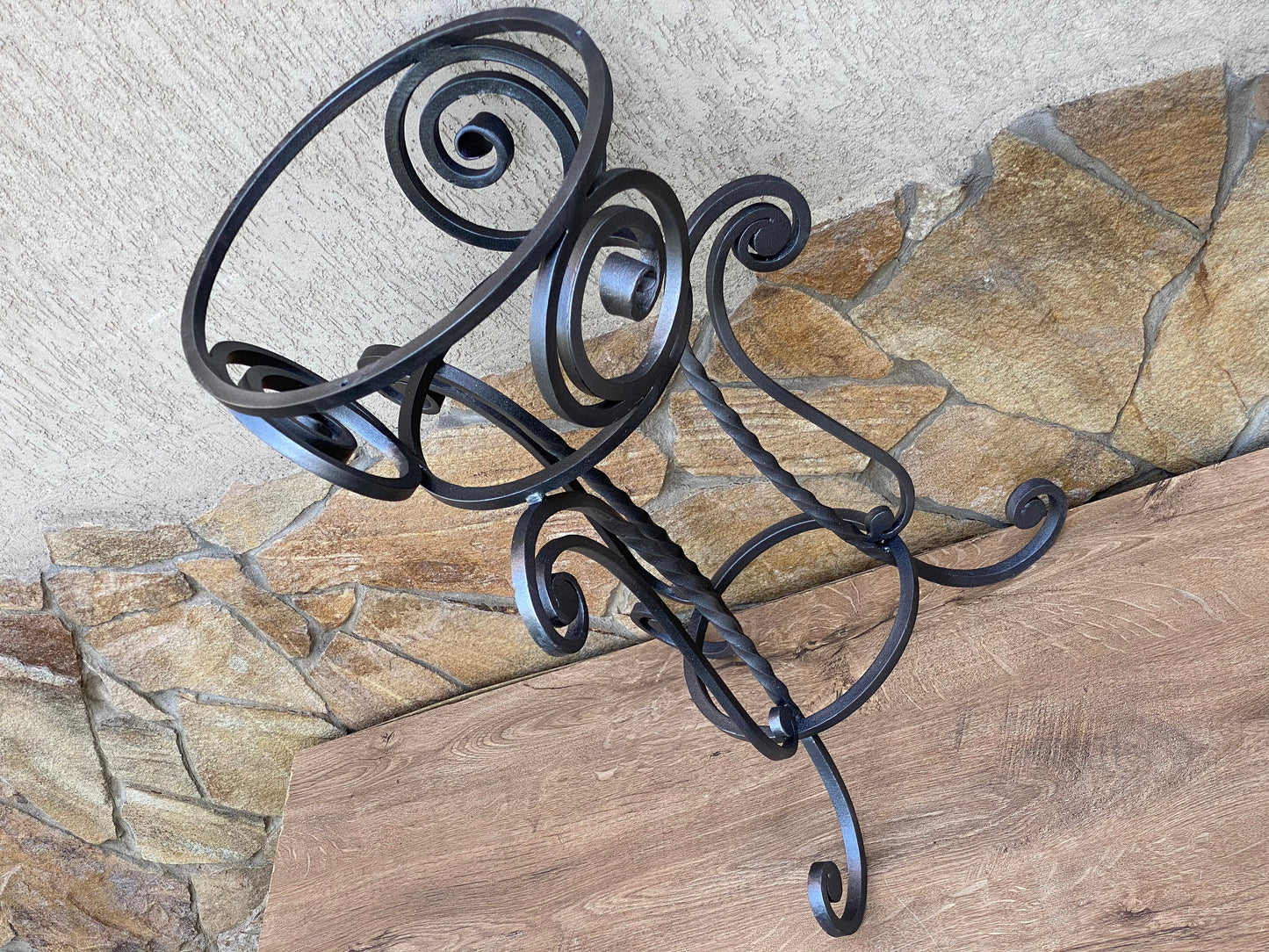 Plant stand, floor planter, garden decor, iron gift, gift for wife, flower lover, plant hook,Christmas gift,gift for grandma,retirement gift