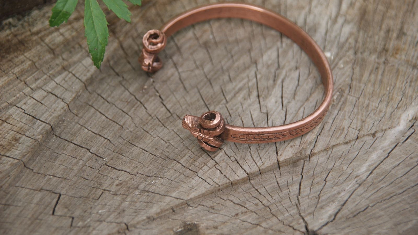 Copper bracelet, copper gift, copper anniversary, necklace, ram, copper jewelry, birthday, Christmas, anniversary, engraved copper, copper