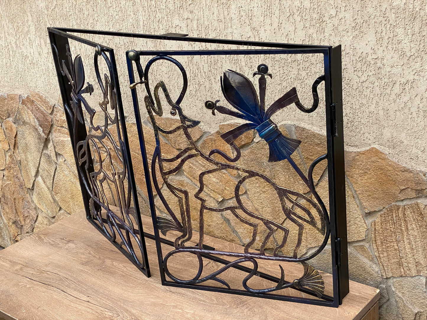 Fireplace decor, fireplace screen, fireplace grate, gift for dad, fireplace accessory, Christmas gift, fireplace mantle, fireplace doors