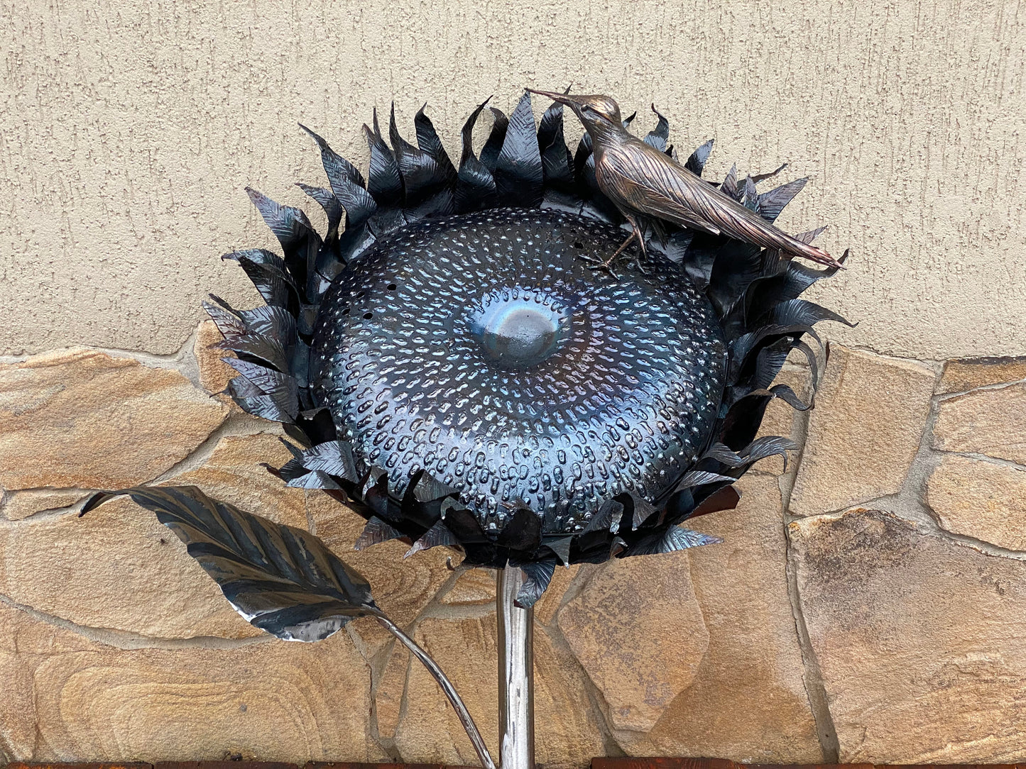 Wall sconce, sunflower, castle light, medieval decor, natural lamp, man cave, sconce, iron gift, gift for her,anniversary gift,birthday gift