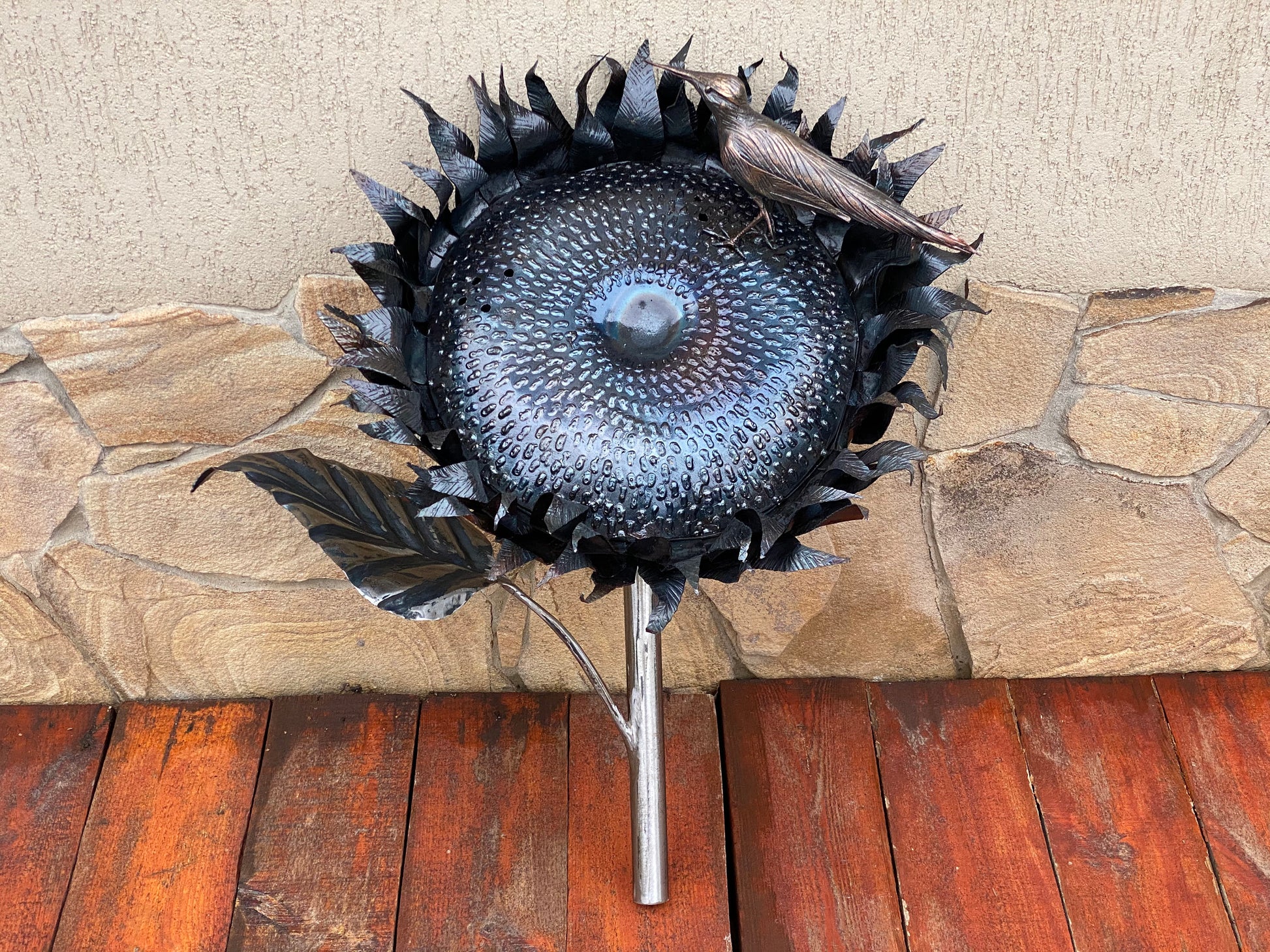 Wall sconce, sunflower, castle light, medieval decor, natural lamp, man cave, sconce, iron gift, gift for her,anniversary gift,birthday gift