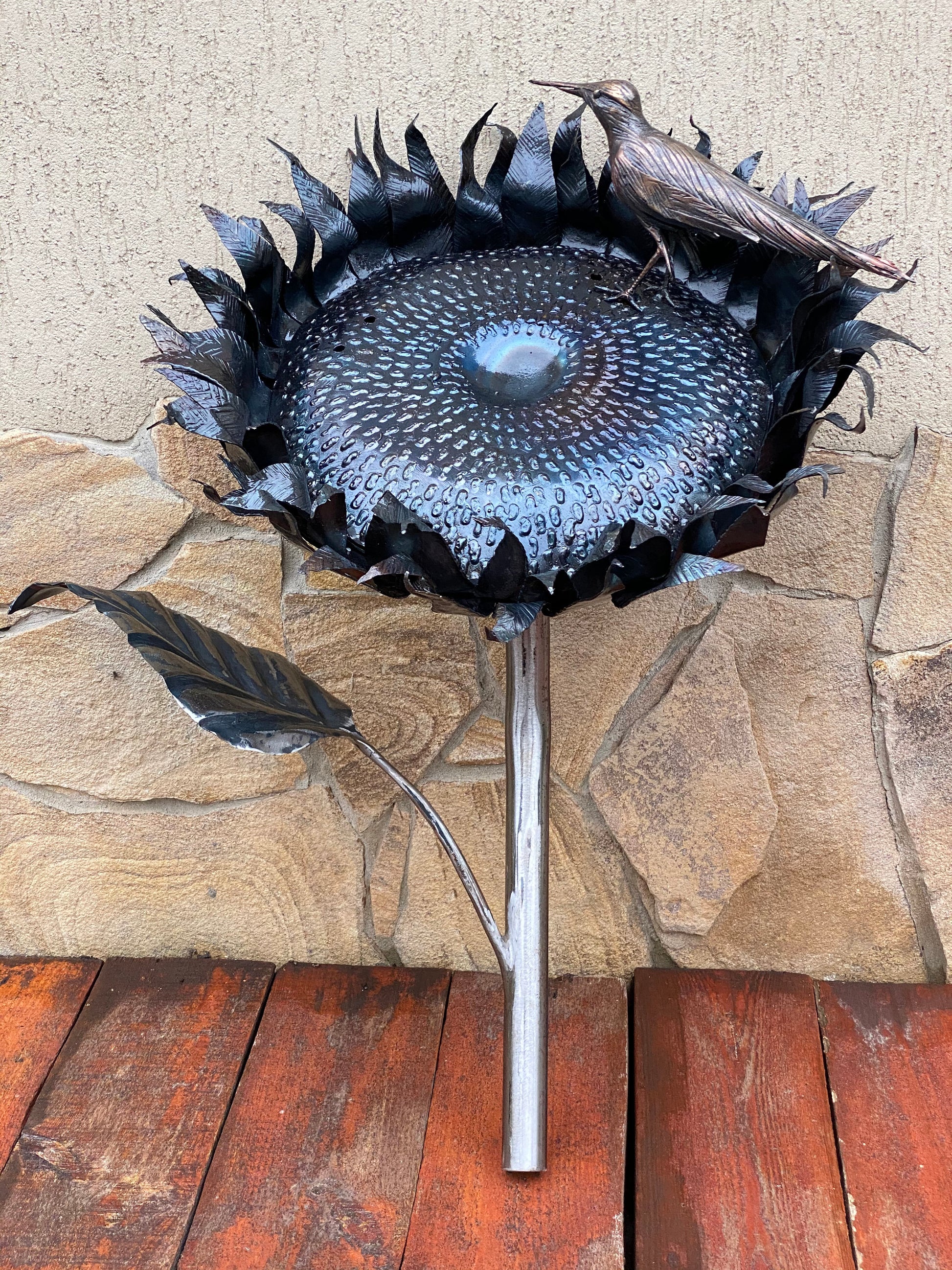 Wall sconce, sunflower, castle light, medieval decor, natural lamp, man cave, sconce, iron gift, gift for her,anniversary gift,birthday gift