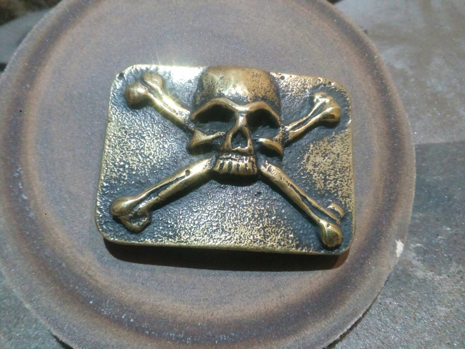 Brass buckle, belt buckle, skull, scary, creepy, Halloween, skeleton, brass decor, Christmas, brass gifts for men, mens gift, buckle,husband