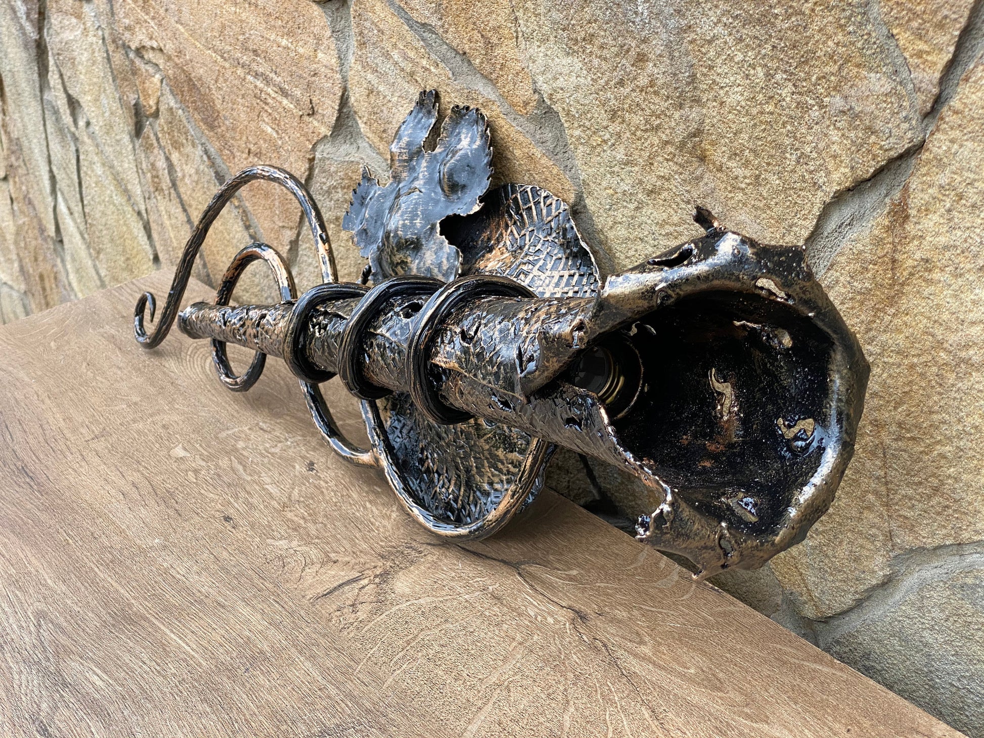 Torch, wall sconce, candle holder, iron gift, restaurant lamp, Christmas, anniversary, birthday, torch sconce,medieval,viking,lighting decor