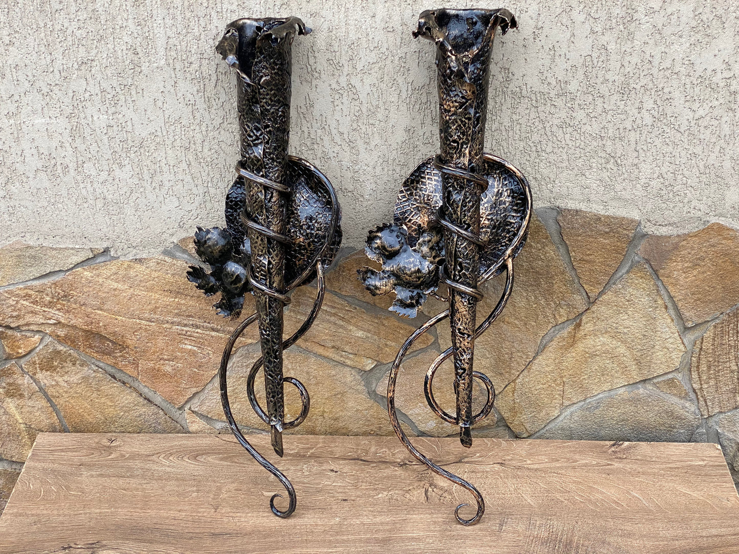 Torch, wall sconce, candle holder, iron gift, restaurant lamp, Christmas, anniversary, birthday, torch sconce,medieval,viking,lighting decor