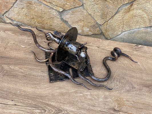 Wall sconce, iron gift, candle holder, Christmas, anniversary, birthday, sconce, medieval, viking, wedding gift, newlyweds gift, dads gift