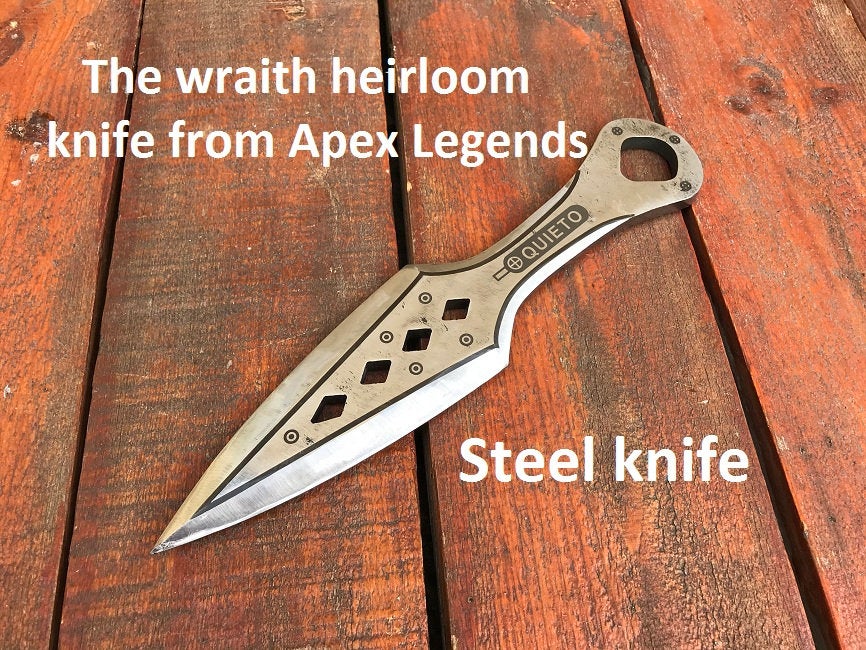 Wraith heirloom knife, Apex Legends, kunai, cosplay, steel gift, 11th anniversary, gift for men, axe, knife gift, steel anniversary, knife
