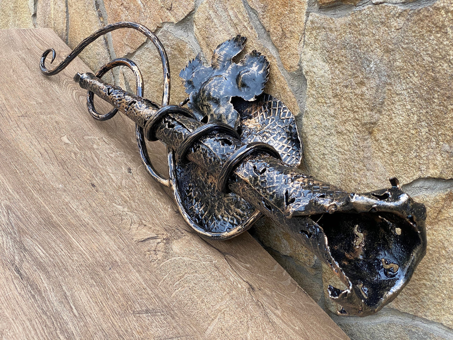 Torch, wall sconce, candle holder, iron gift, restaurant lamp, Christmas, anniversary, birthday, torch sconce,medieval,viking,lighting decor