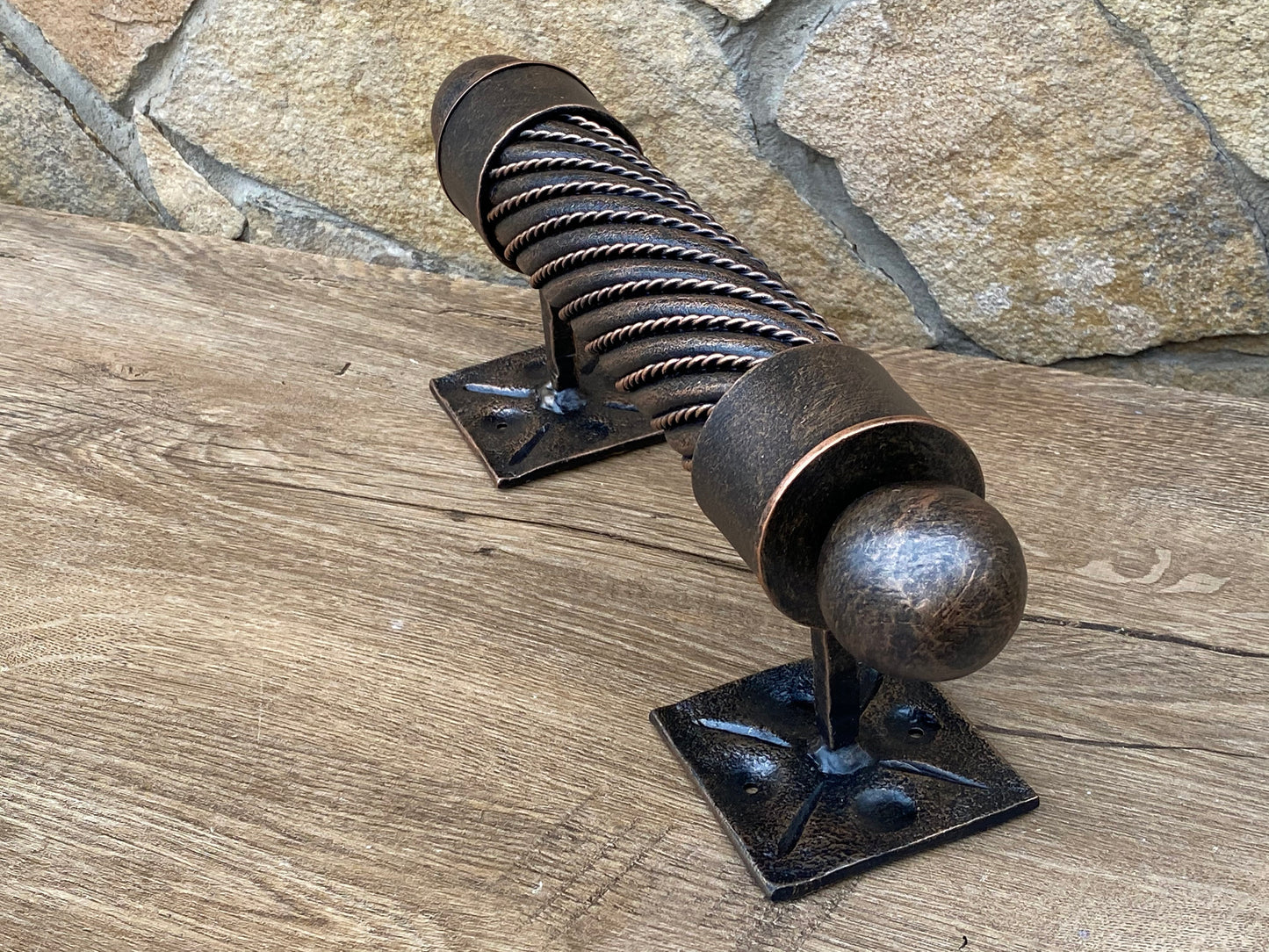 Entrance door handle, door pull, barn decor, hardware, door hardware, iron gift, porch, hand forged, mailbox,Christmas,birthday,anniversary