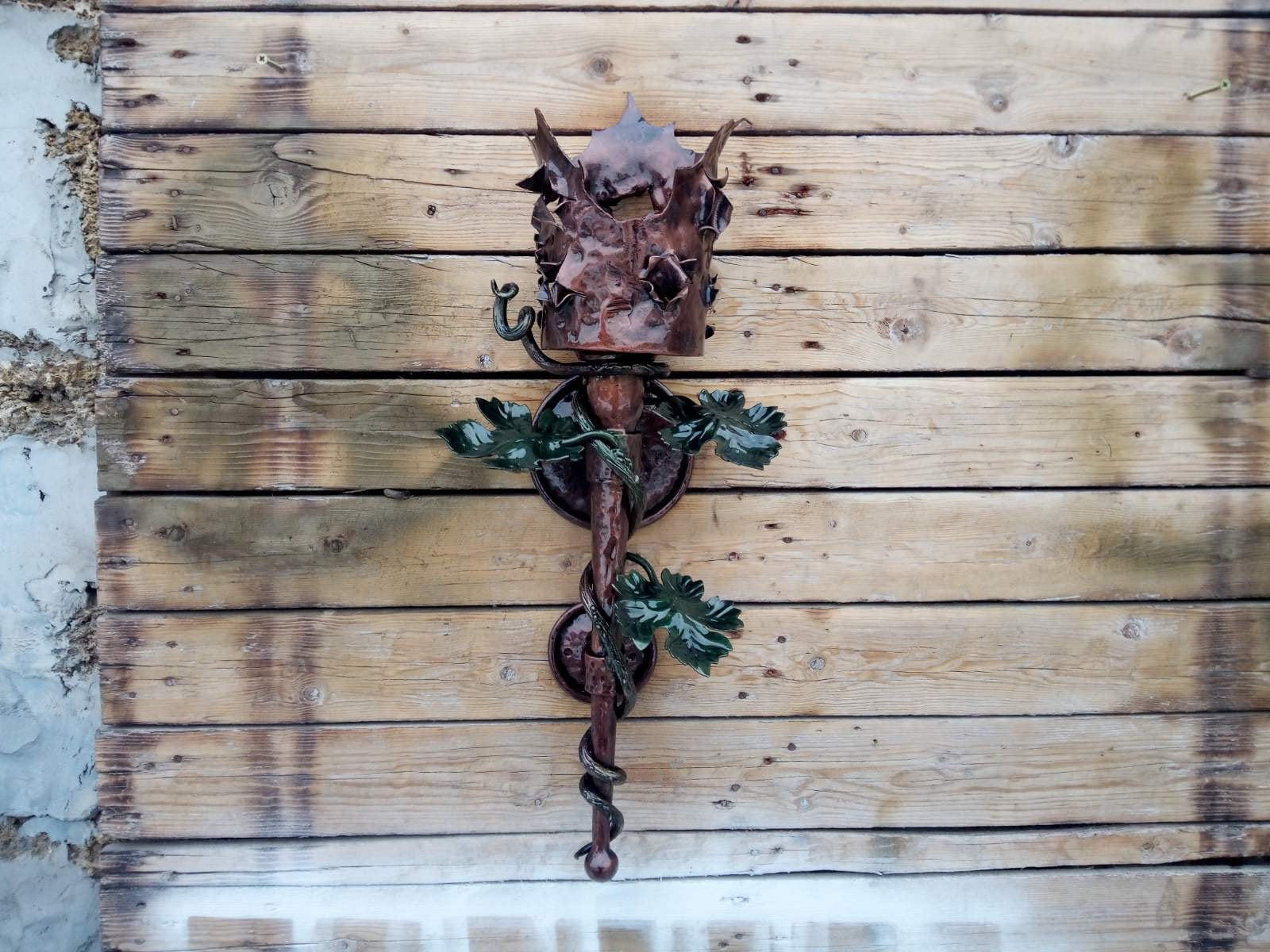 Sconce, wall sconce, grapes, vine, torch, Christmas, birthday, army gift, fairy lamp, wow gift, iron gift, gift for mother, dads gift, lamp