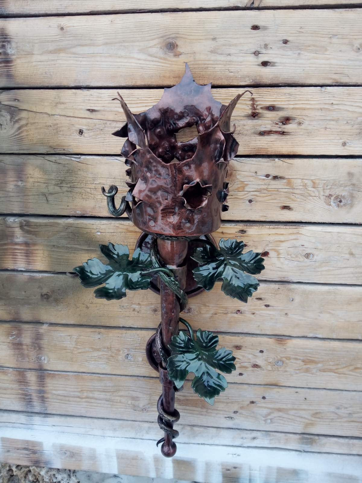 Sconce, wall sconce, grapes, vine, torch, Christmas, birthday, army gift, fairy lamp, wow gift, iron gift, gift for mother, dads gift, lamp