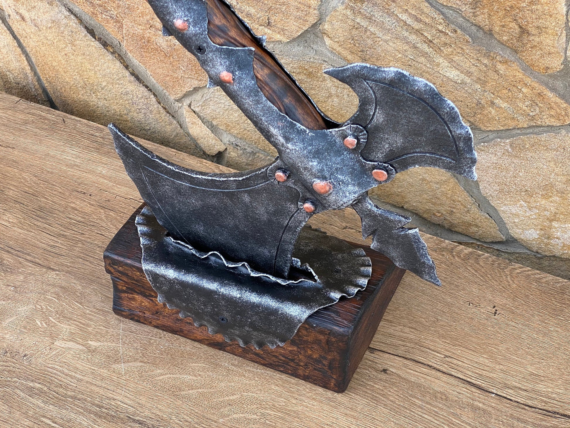 Medieval axe, decorative axe, viking axe, hand forged axe, hatchet, mens gifts, birthday gift, Christmas gift,Fathers Day gift,military gift