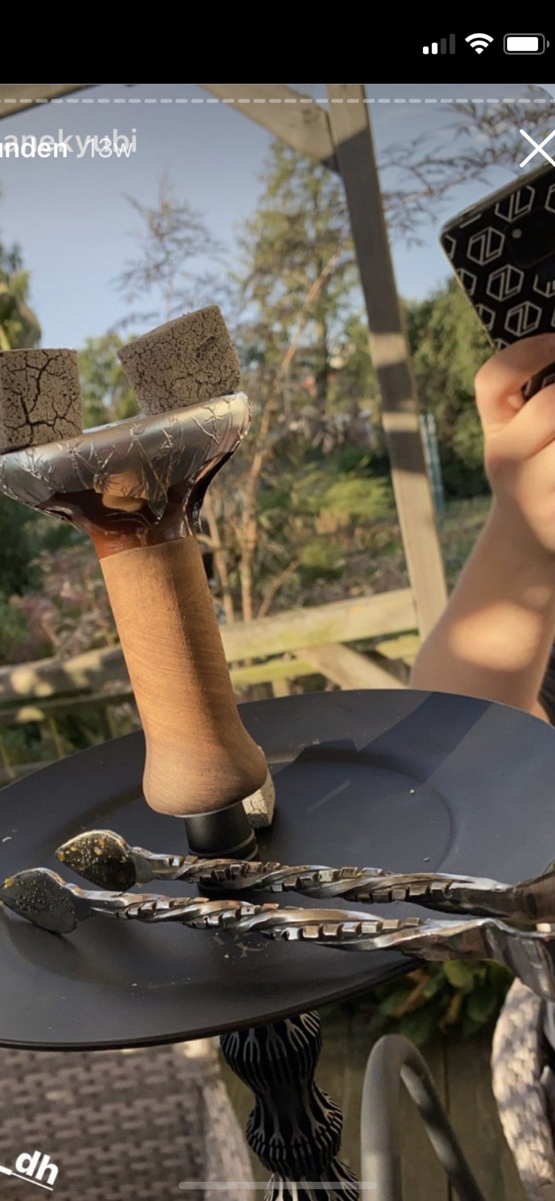Custom listing for Michel:  hookah tongs - 10 pcs with bark texture, 10 pcs with wave texture,  10 pcs with snake texture.