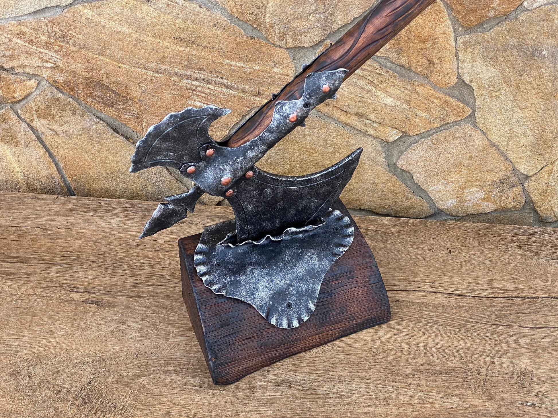 Medieval axe, decorative axe, viking axe, hand forged axe, hatchet, mens gifts, birthday gift, Christmas gift,Fathers Day gift,military gift