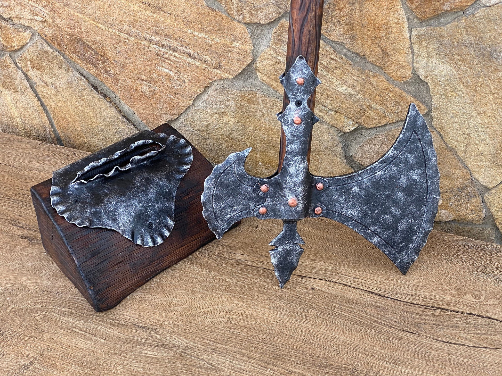 Medieval axe, decorative axe, viking axe, hand forged axe, hatchet, mens gifts, birthday gift, Christmas gift,Fathers Day gift,military gift