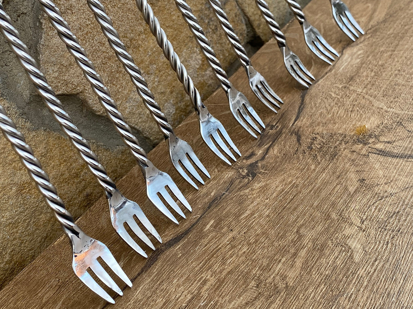 Stainless steel fork, cutlery, hookah, flatware, BBQ fork, skewer, BBQ gift, steel gift, grill tools, steel anniversary, fork, kitchen gift