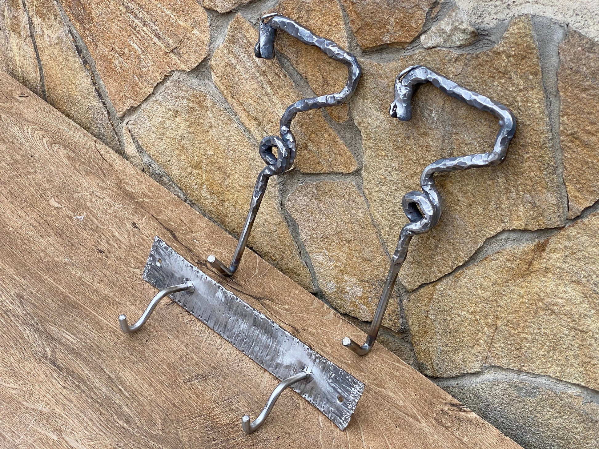 Hooks, pots, kitchen gift, BBQ, fire poker, dragon, fireplace tool, fire pit, gift for dad, steel gift, grill, steel anniversary, birthday