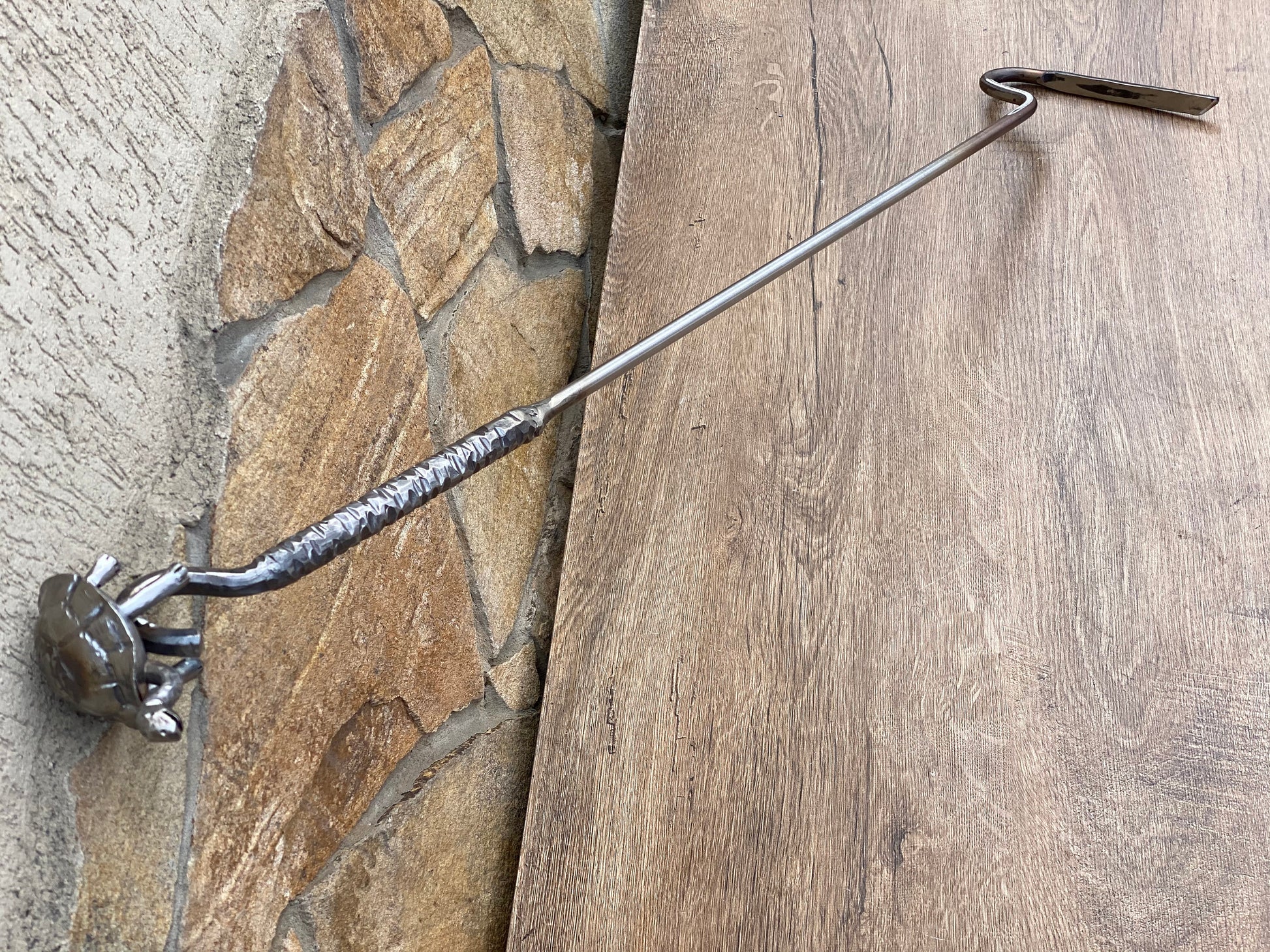 Stainless steel fire poker, personalized fire poker, fire poker, turtle, Christmas, mens gift, grilling gift, fireplace, birthday,steel gift