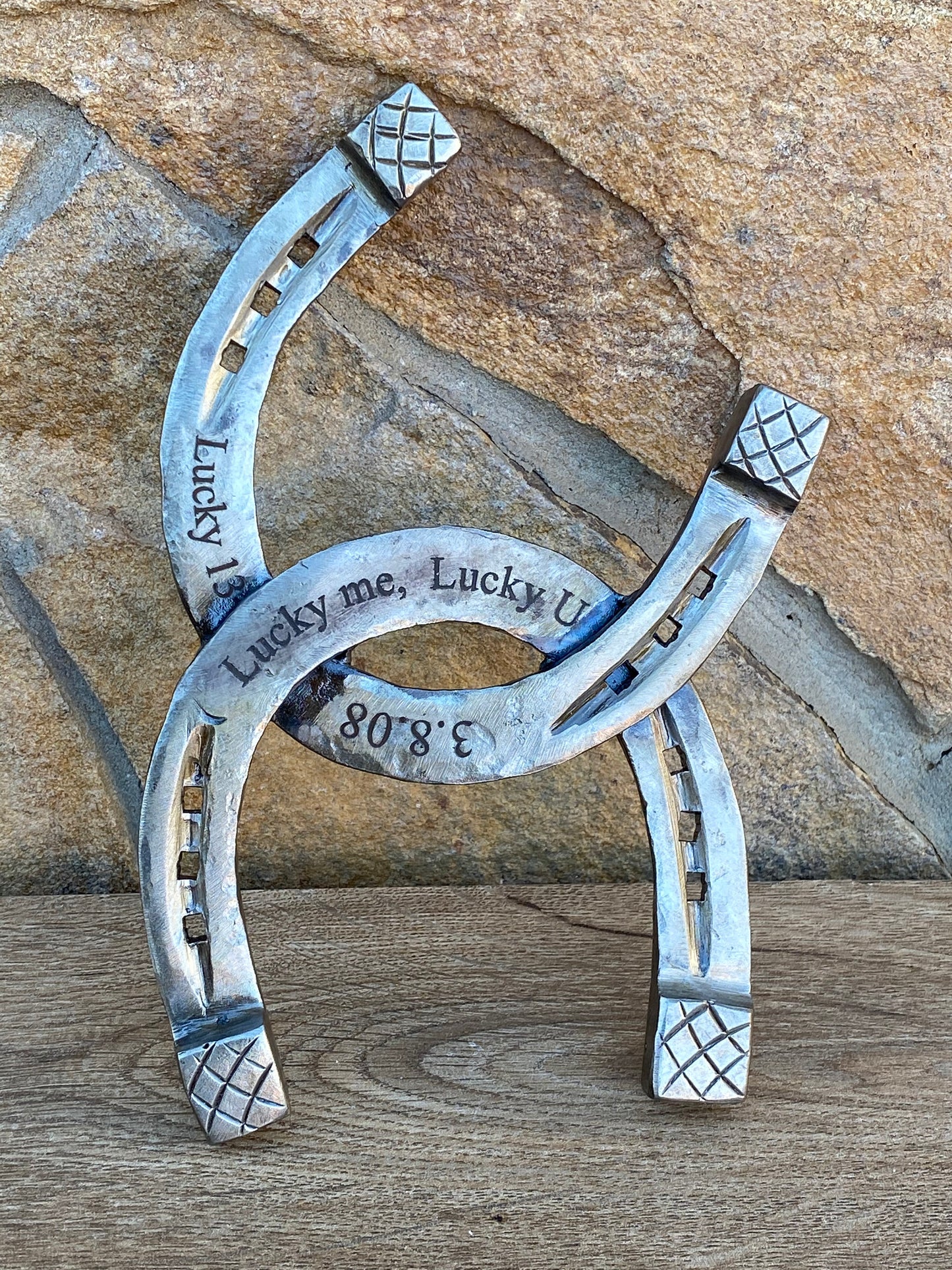 Entwined horseshoes, iron anniversary, iron horseshoe, 6th anniversary, iron anniversary gift, iron gift, steel anniversary, horseshoe