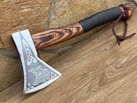 Viking axe, wolf, mens gifts, Celtic wolf, viking armor, runic, runes, runes decor, engraved runes, runic gift, birthday gift,Christmas gift