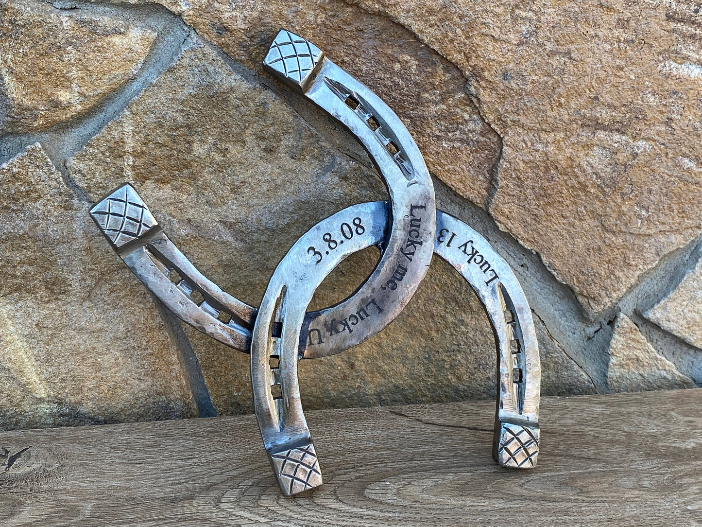 Entwined horseshoes, iron anniversary, iron horseshoe, 6th anniversary, iron anniversary gift, iron gift, steel anniversary, horseshoe