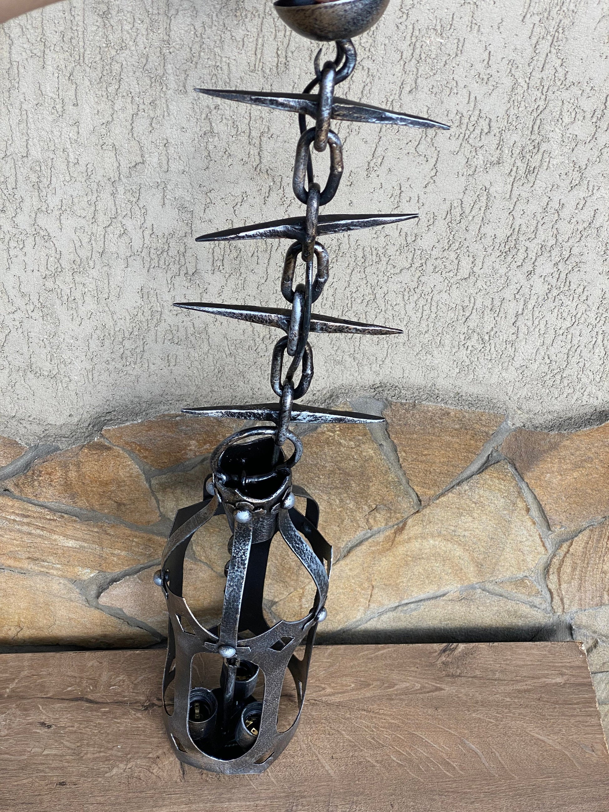 Medieval light, ceiling sconce, birthday, wedding, Christmas, wall sconce, viking, medieval, castle, anniversary gift, iron gift, dinosaur
