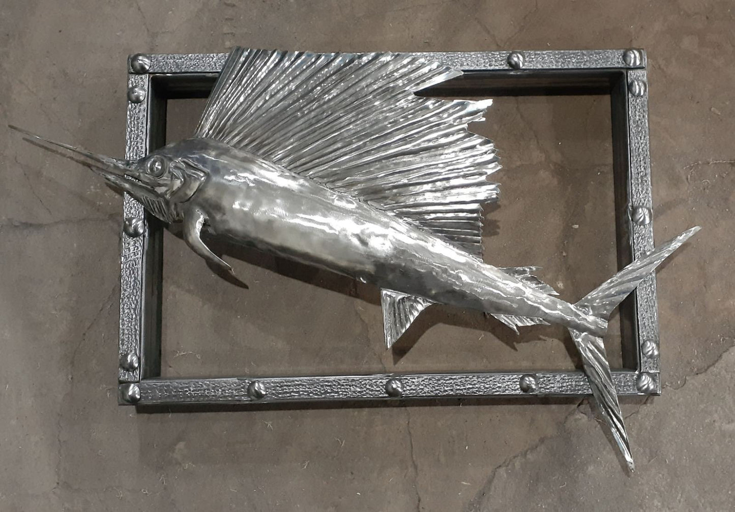 Marlin, fish, aquarium, iron gift, fishman gift, sea decor, ocean decor, coastal decor, birthday,anniversary,Christmas,lake decor,blacksmith