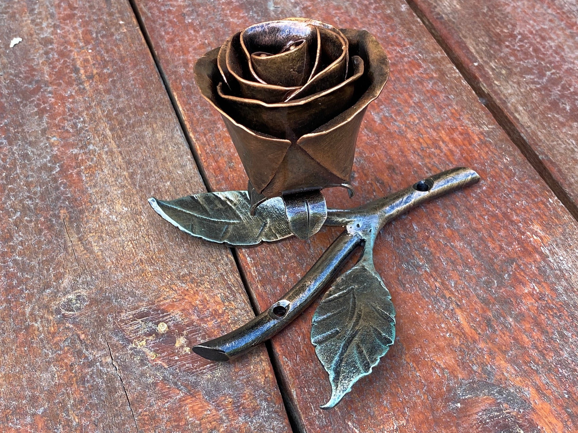 Door knob, chest of drawers, drawer knob, drawer handle, cabinet hardware, door pull, door handle, rose, flower, hand forged rose, iron rose