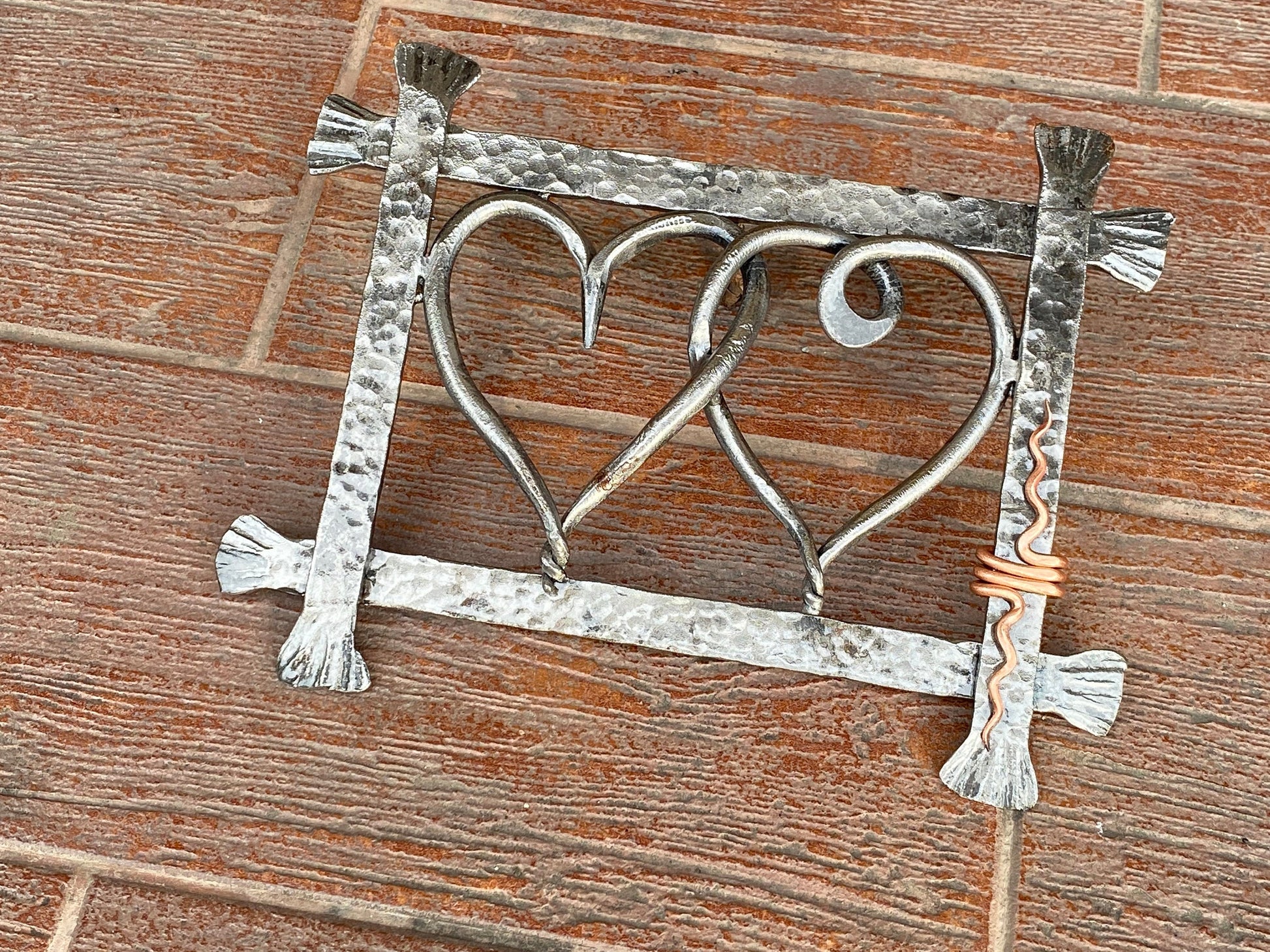 Iron hearts, 6th anniversary, iron gift for him, iron anniversary, iron gift,6 year anniversary,iron gift idea,personalized gift, steel gift
