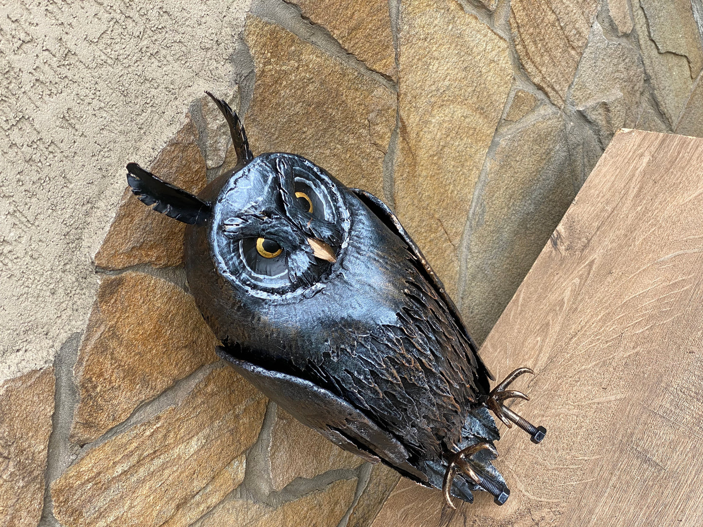 Wall sconce, outdoor sconce, outside sconce, outdoor sculpture, owl, mouse, wild nature, birthday, Christmas, forest, animal, garden, yard