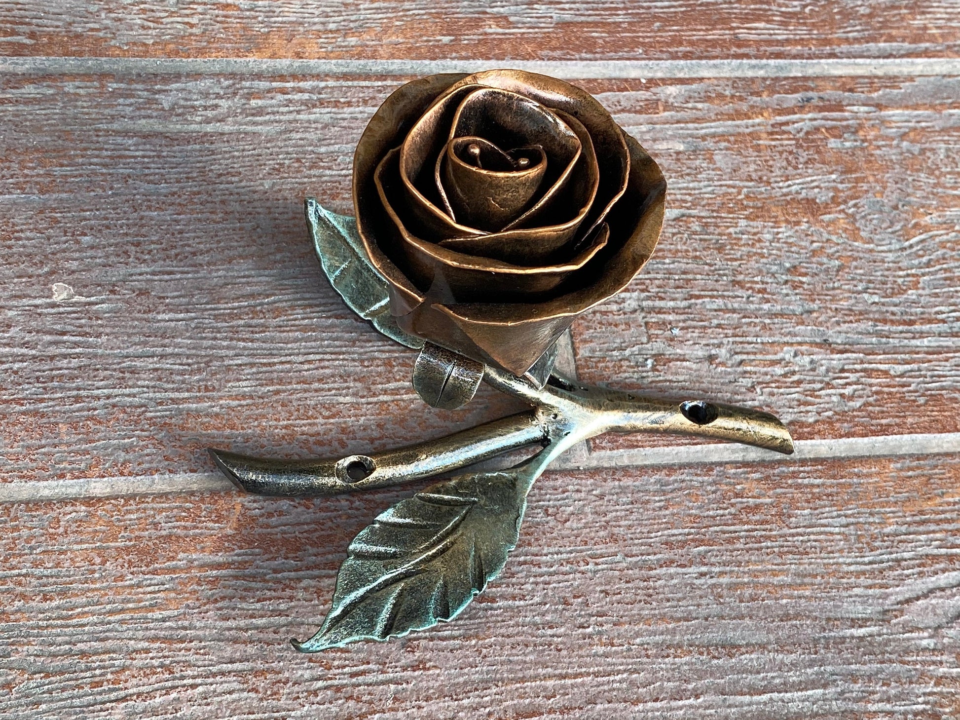 Door knob, chest of drawers, drawer knob, drawer handle, cabinet hardware, door pull, door handle, rose, flower, hand forged rose, iron rose