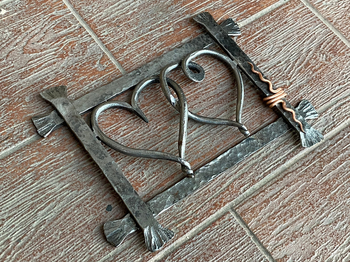 Iron hearts, 6th anniversary, iron gift for him, iron anniversary, iron gift,6 year anniversary,iron gift idea,personalized gift, steel gift