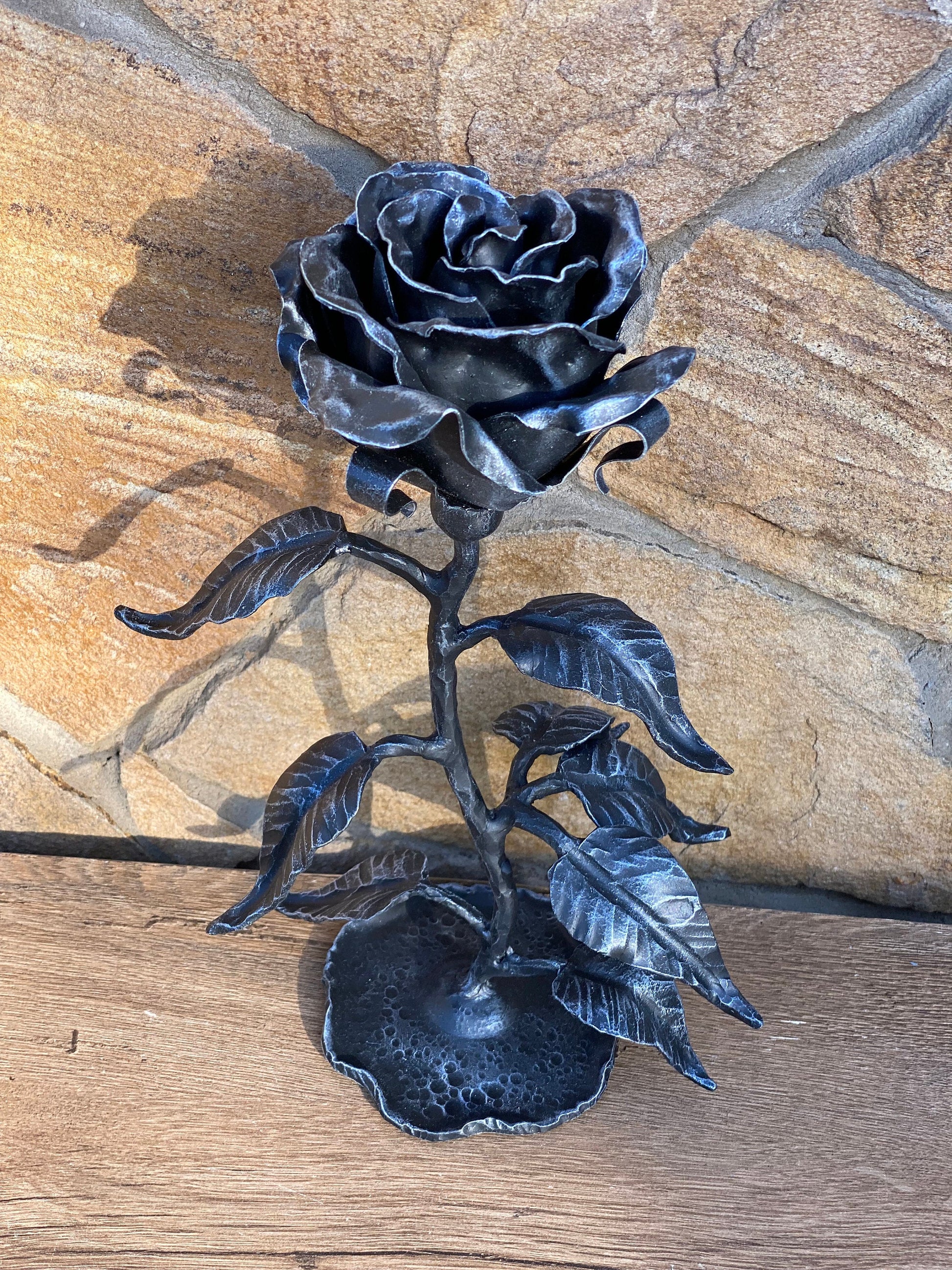 Hand forged rose, engagement, gift for couple, anniversary, wedding anniversary, wedding gift, iton gift for her, birthday, Christmas, wife