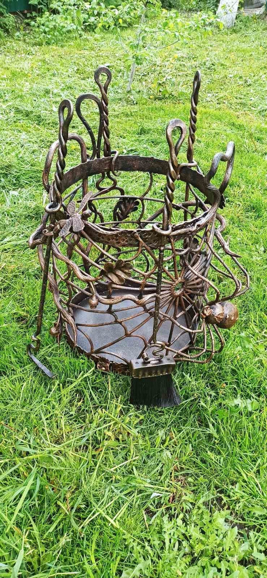 Firewood holder, log basket, firewood basket, spider, mens gift, fireplace decor, Christmas, birthday, anniversary gift, Fathers Day, daddy