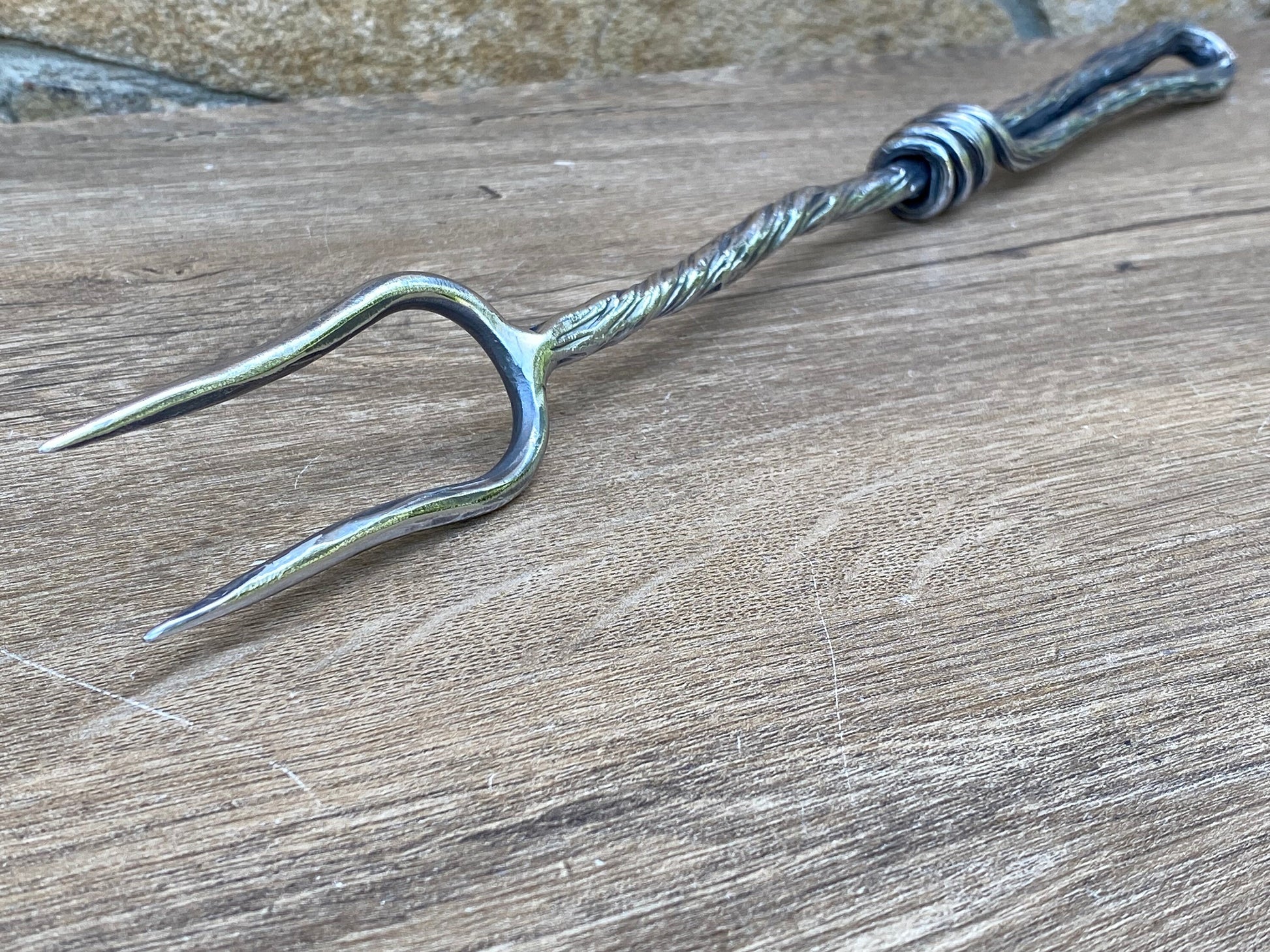 Stainless steel fork, BBQ fork, grilling gift, medieval fork, steel anniversary, medieval cutlery, 11th anniversary gift, steel gift, BBQ