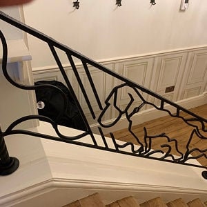 Custom hand railing, stair railings, balcony, privacy screen, room divider, balusters, staircase, banister, railing, handrail, hand railing