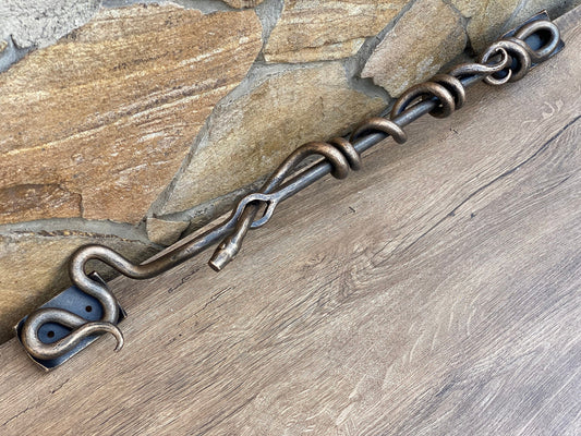 Snake door handle, nature, snake door knocker, door handle, entrance door, barn door pull, door pull, snake decor, iron snake, snake lover