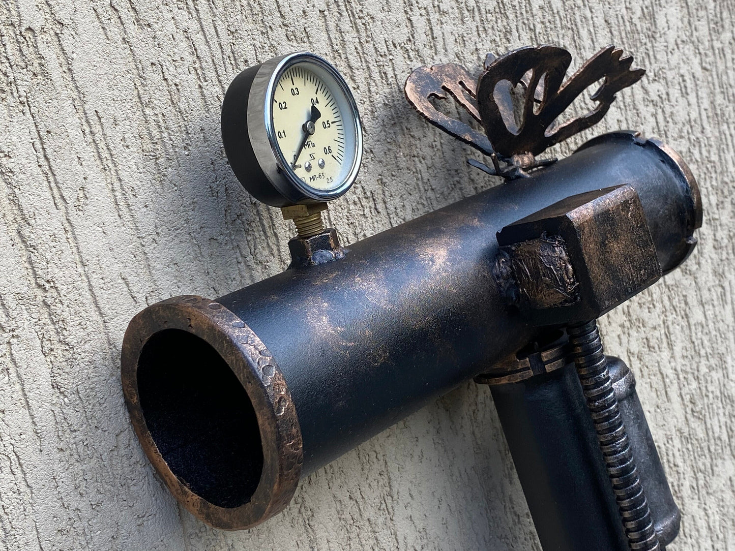 Steampunk mailbox, mailbox, post box, mail box, custom mailbox, industrial art,  steampunk, iron gift, recycled, newspaper, magazine