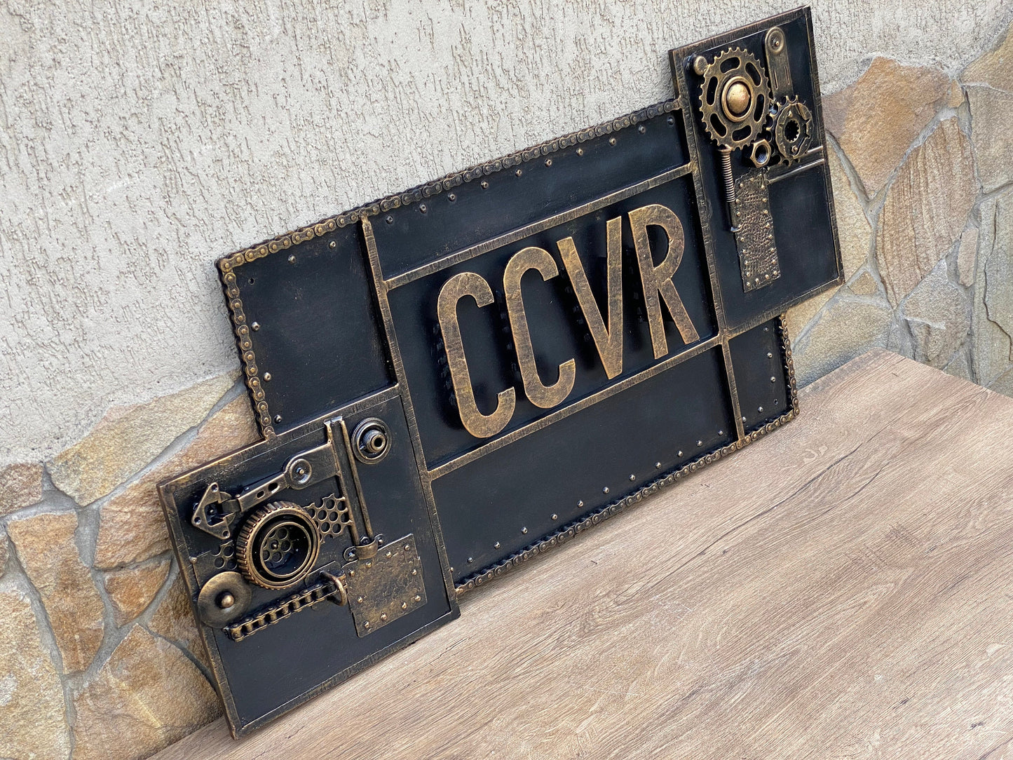 Steampunk plaque, steampunk sign, steampunk, house number plaque, house number sign, sign, plaque, Christmas, iron gift,birthday,anniversary