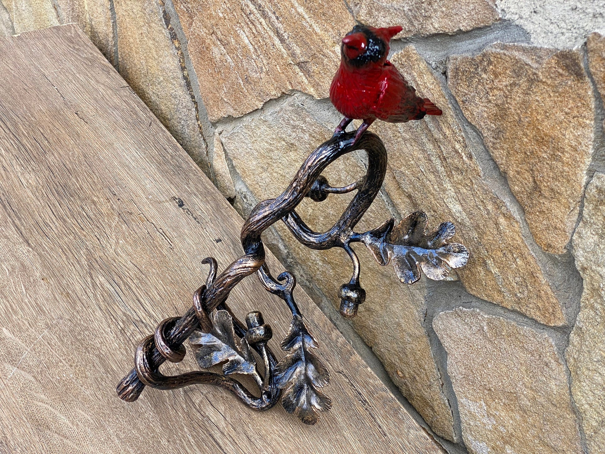 Buy Rustic Copper Cast Iron Decorative Bird Hook 6in - Cast Iron