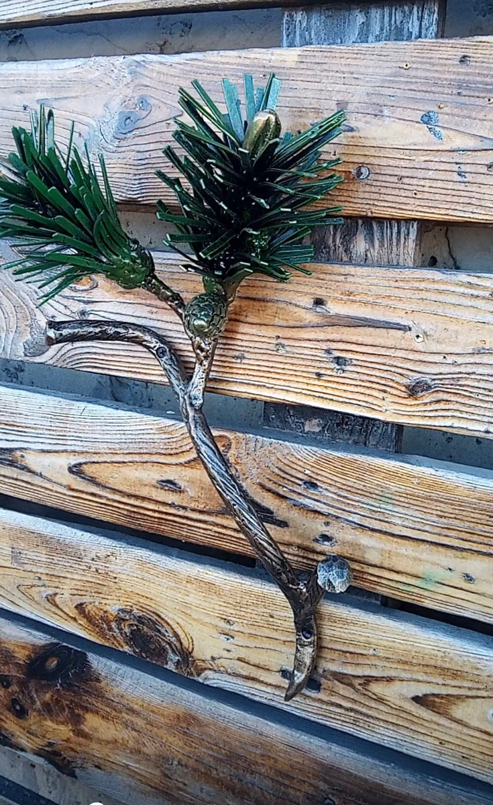 Door handle, door pull, forest decor, pine, pine cone, iron gift, blacksmith, nature, wild nature, Christmas, birthday, Mothers Day, animal