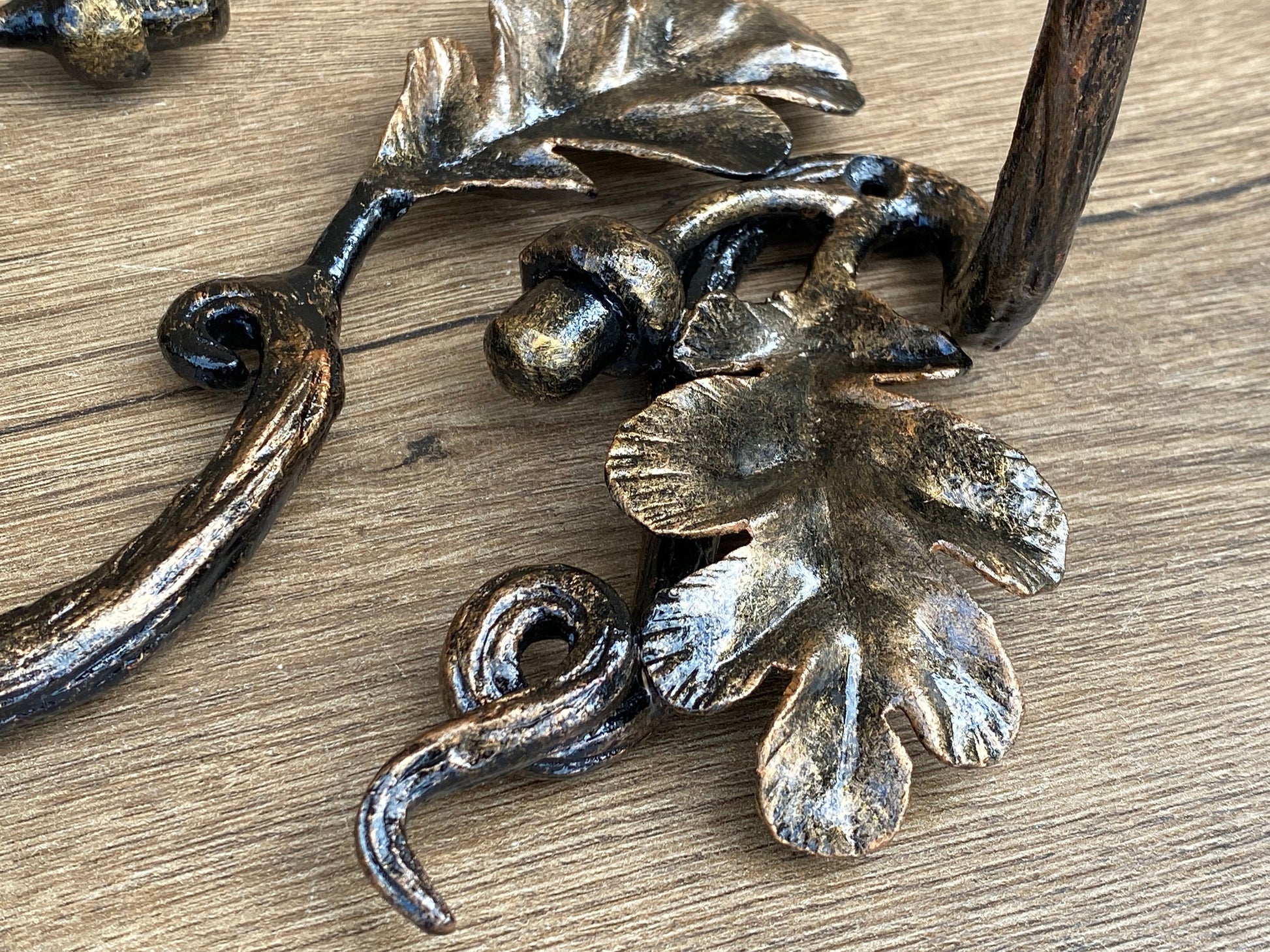 Green Brass Giraffe Door Handles - a Pair Green Brass Giraffe Door Handles - a Pair