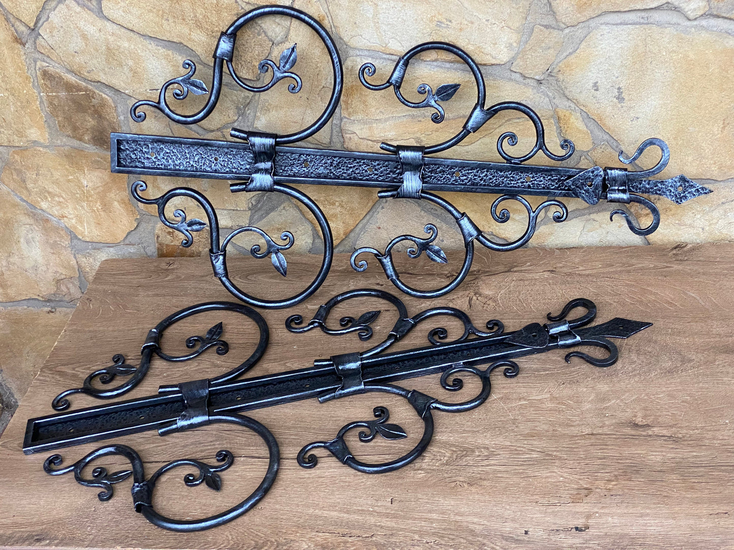 Gate hinges, false hinge, door handle, strap hinges, gate decor, iron gift, mailbox, Christmas, birthday, dads gift, blacksmith, steel gift