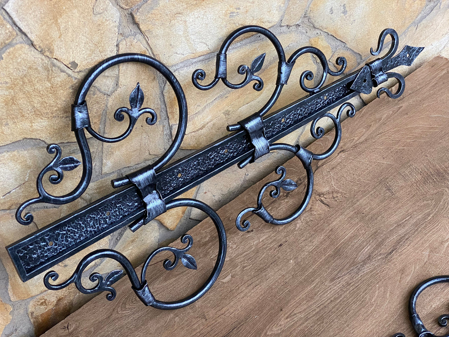 Gate hinges, false hinge, door handle, strap hinges, gate decor, iron gift, mailbox, Christmas, birthday, dads gift, blacksmith, steel gift