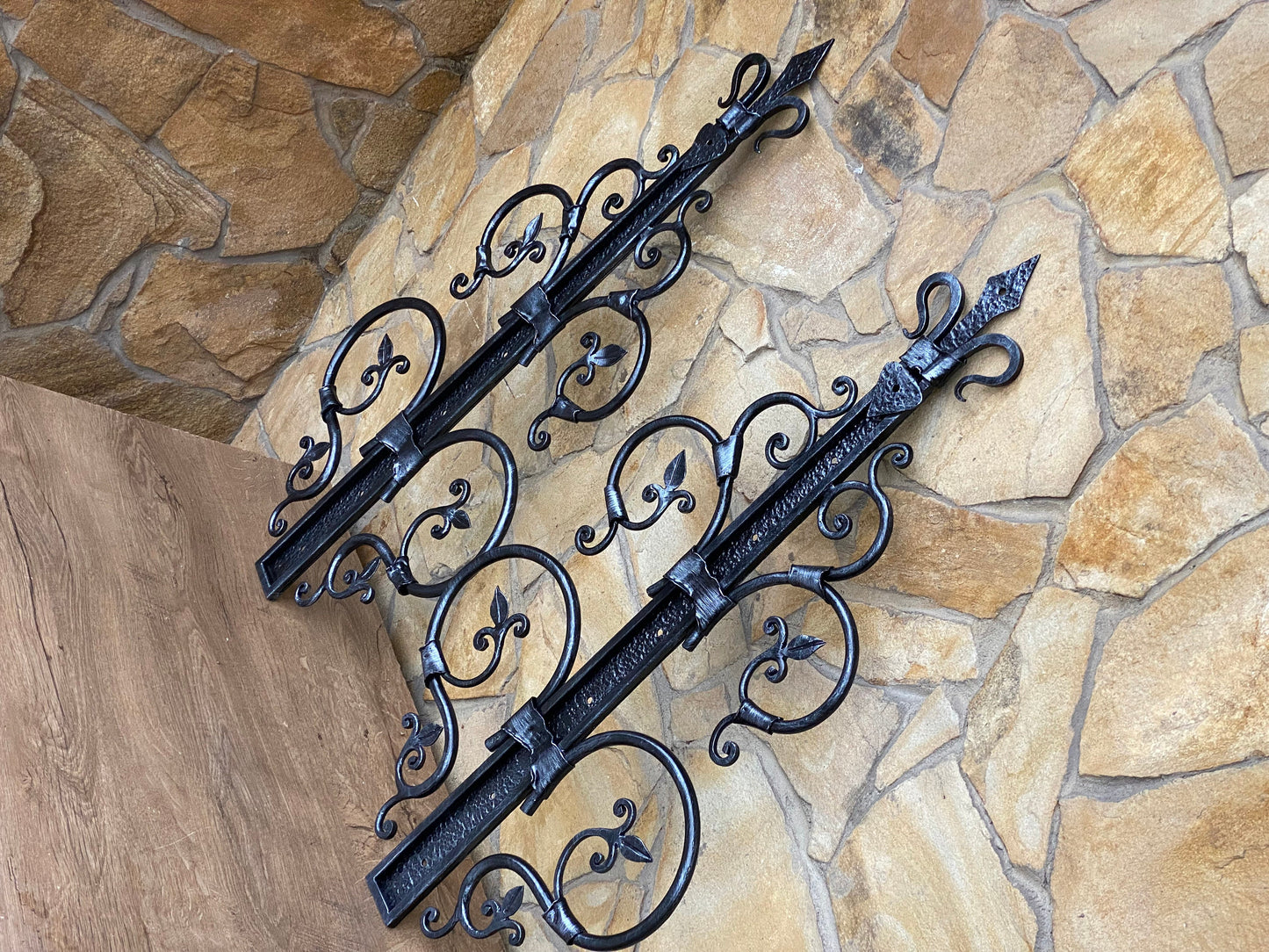 Gate hinges, false hinge, door handle, strap hinges, gate decor, iron gift, mailbox, Christmas, birthday, dads gift, blacksmith, steel gift