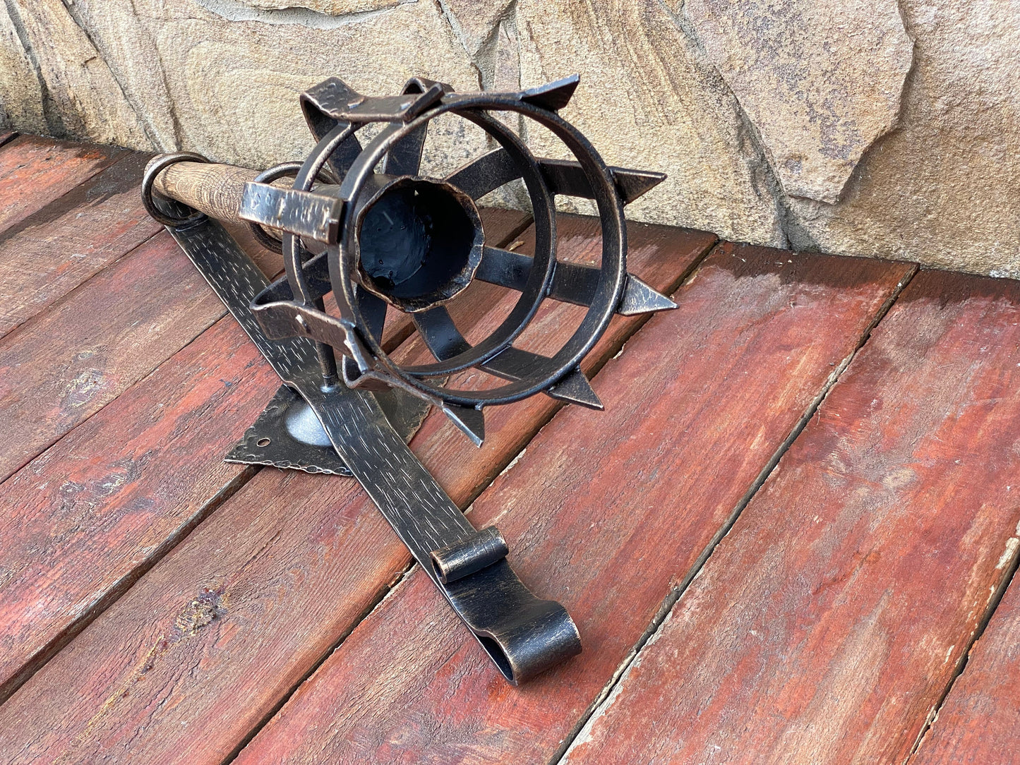 Candle holder, torch, medieval torch, fire torch, torch candle holder, wall torch, wedding decor, wall sconce, viking torch, birthday,sconce