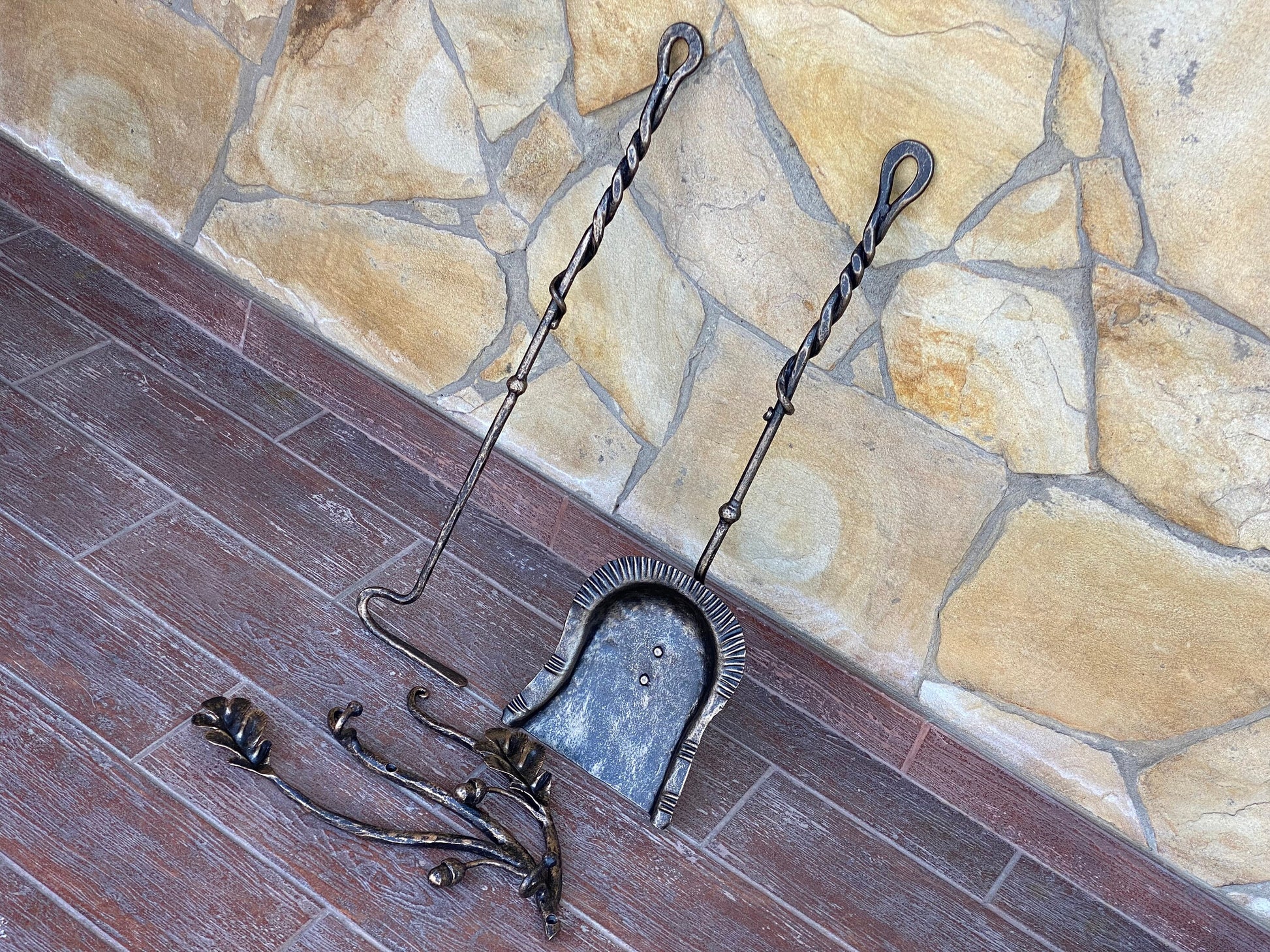 Fireplace tools, fireplace, fire poker, iron gift, birthday, anniversary, Christmas, mens gift, BBQ,fire pit,retirement,grilling gift,shovel