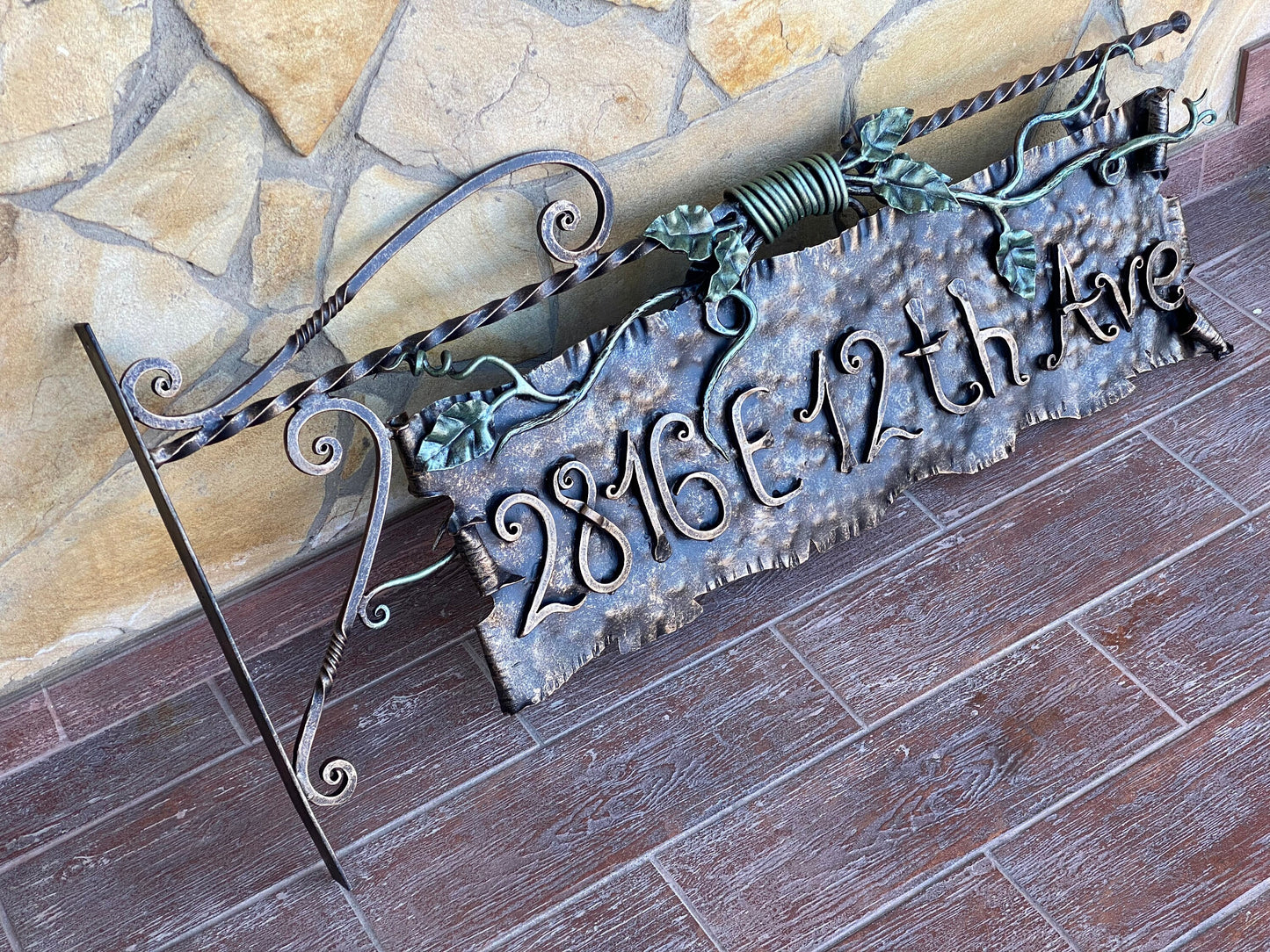 Plaque, sign, personalized plaque, house number plaque, house number sign,mailbox,Christmas,birthday,iron gift,6th anniversary,street plaque