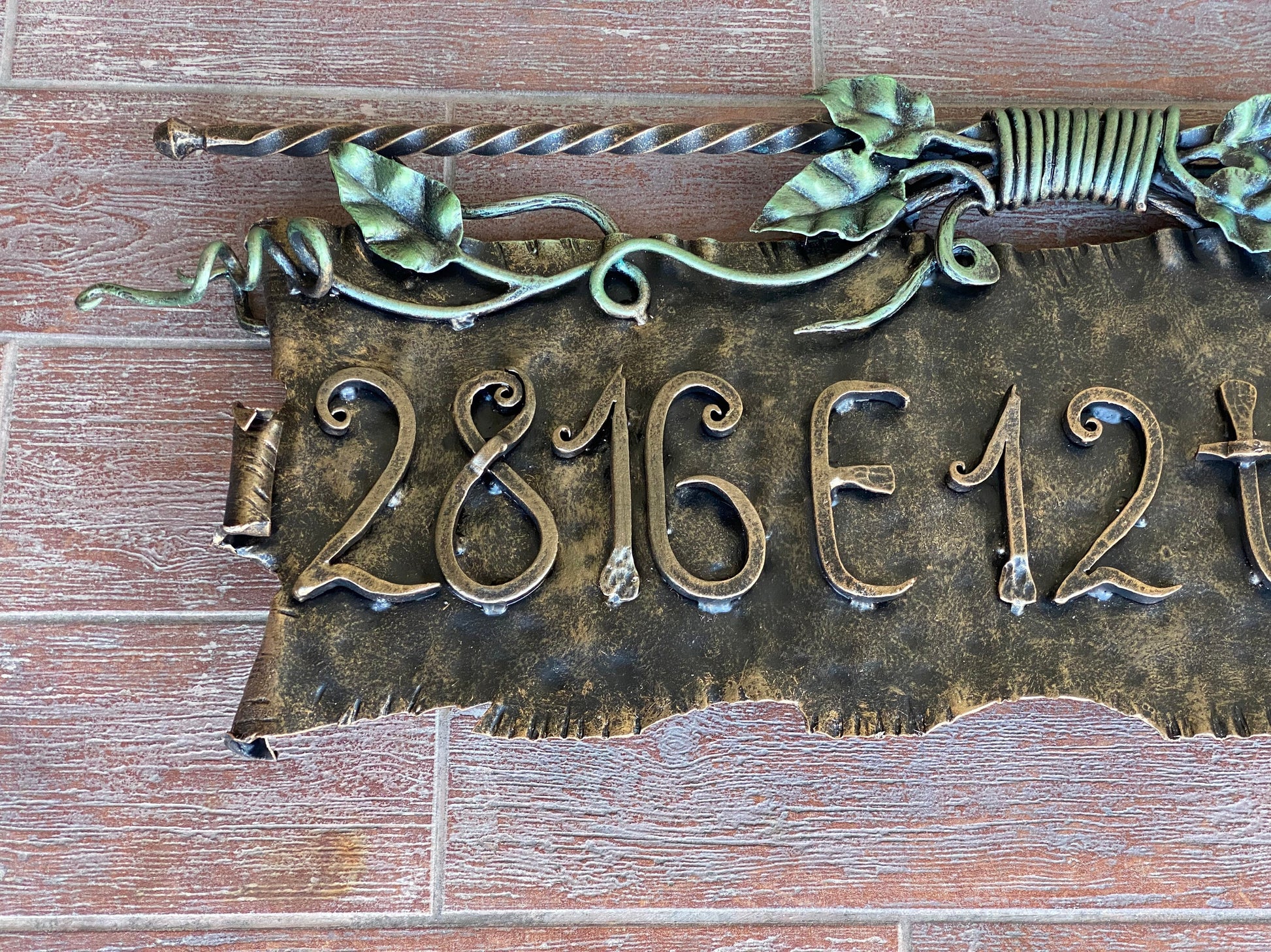 Plaque, sign, personalized plaque, house number plaque, house number sign,mailbox,Christmas,birthday,iron gift,6th anniversary,street plaque